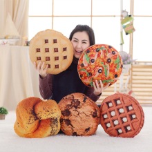 Simulation Pizza&Biscuit&Hamburger Plush Pillow Soft Cartoon Fast Food Bread&Hot Dog Stuffed Doll Sofa Chair Cushion Funny Gifts