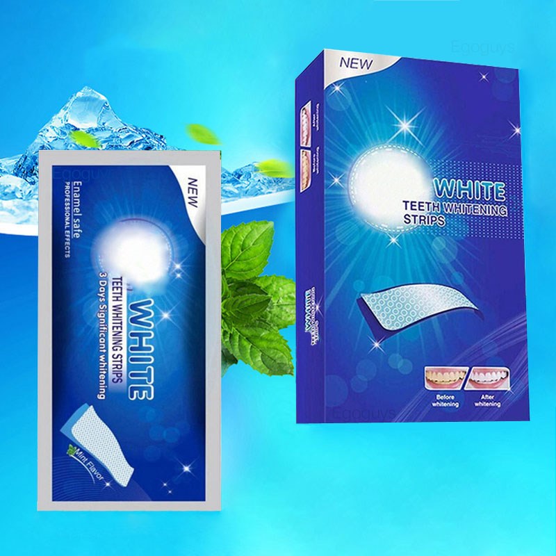 28Pcs / 14Pairs Teeth Whitening Strips Stain Removal White Gel Tooth Kit Oral Hygiene Care Clean Strip Bleaching Tools