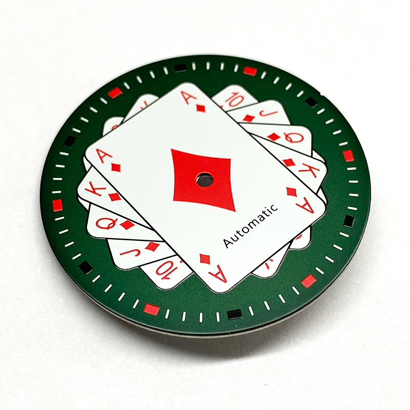 Custom made poker watch dial for automatic watch