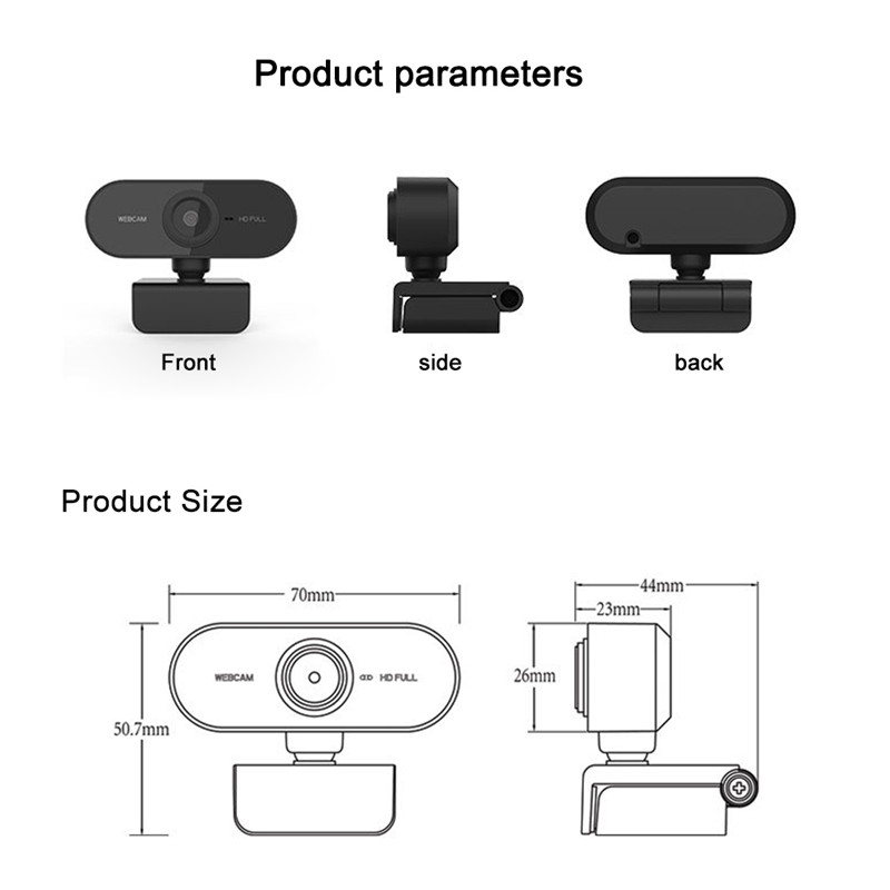 2020 New 2.0 HD Webcam 1080P USB Camera Video Recording Web Camera with Microphone For PC Computer WebCamera Cam camara usb pc