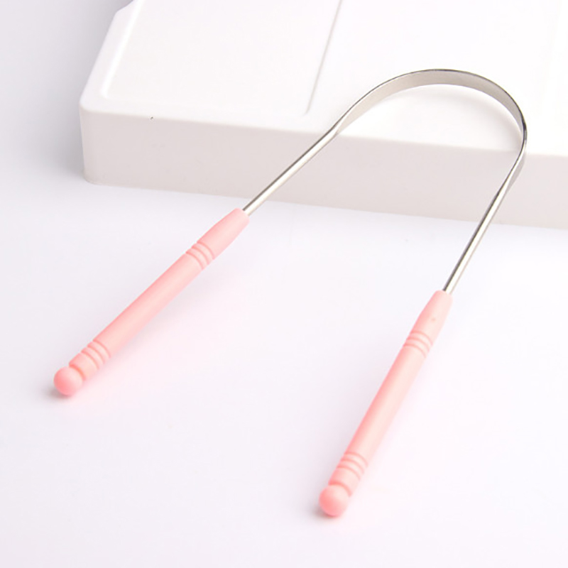 1PCS Tongue Scraper Stainless Steel Oral Tongue Cleaner Brush Tongue Toothbrush Oral Hygiene High Quality