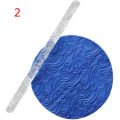 1PC Acrylic Rolling Pin Designed Fondant Cake Impression Rolling Pin Pastry Roller Embossing Baking Tools Kitchen Accessories