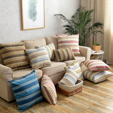 30x45/45x45/40x60/55x55cm simple striped linen cushion cover pillowcase sofa chair backrest waist pillow cover for cushion