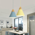 Nordic Modern LED Wood Pendant light Cafe Restaurant Bedroom Kitchen Colorful Home Decoration aluminium product Lamp Fixtures