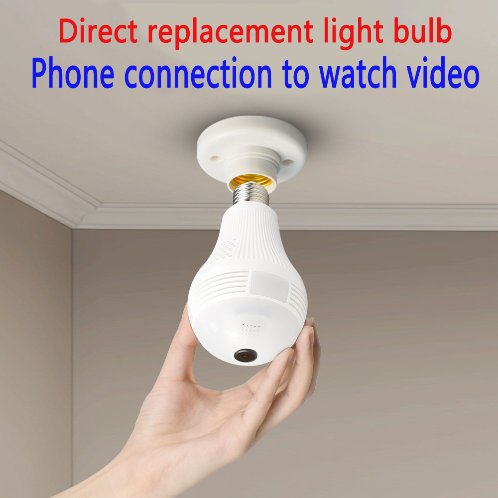 360 Degree Panorama 1080P mini Video Camera Wifi IP Light Bulb Surveillance Cam CCTV Motion Sensor Night Vision for ios Android