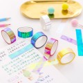 5m Laser Glitter Washi Tape Decorative Adhesive Masking Scrapbooking Girl Album Stationery Tape stationery stickers photo Diary