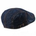 Vintage Denim Flat Ivy Hat For Men Women Adjustable Newsboy Style Jean Beret Male Retro Cabbie Duckbill Peaked Cap Autumn Gorras