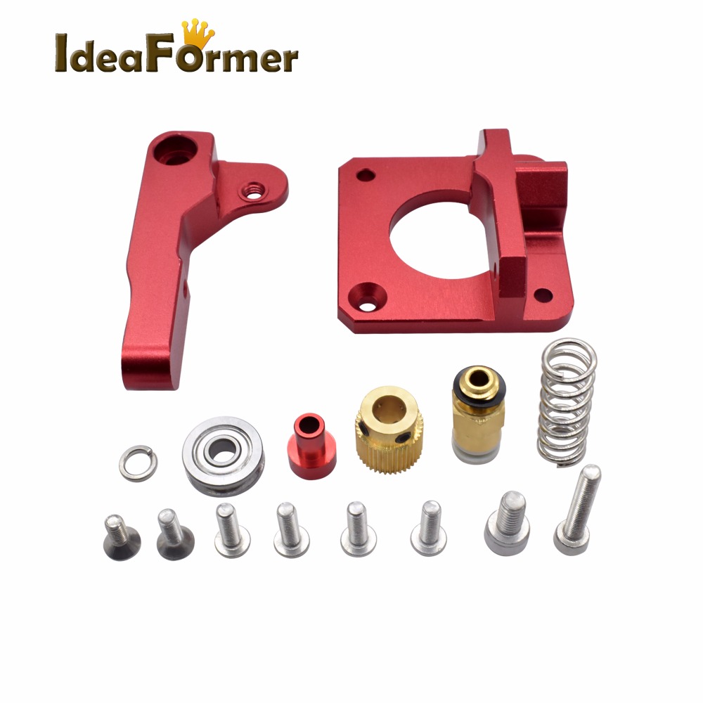 3D Printer Parts upgrade MK8 Red Remote Extruder For 3D Printer Full Metal Extruder Bowden Right Left Hand 1.75 Filament