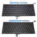 New US UK Russian Spain French Germany Switzerland Replacement Keyboard For Macbook Pro 13" A1278 2009-2012 Years