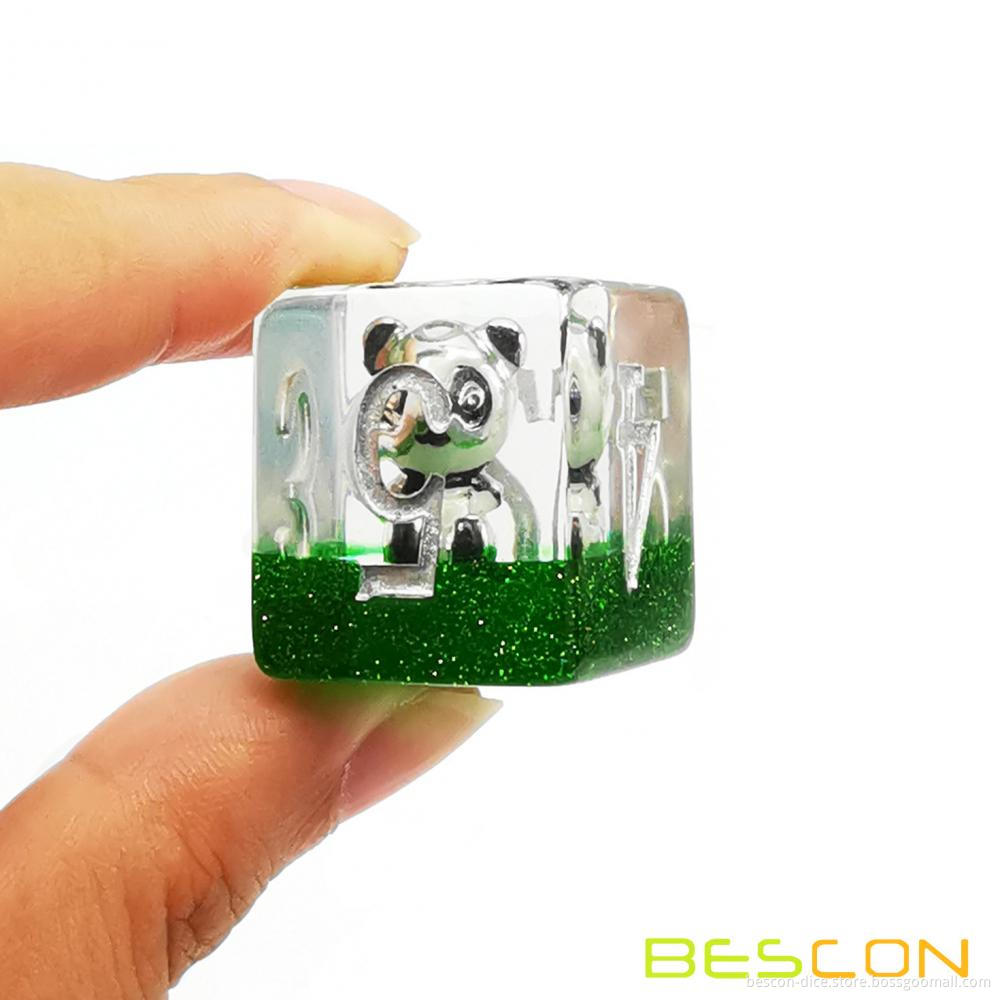 Bescon Oversized DND Animal Dice Set of Panda, Giant 7pcs Panda Polyhedral D&D Dice Set, Big Sized Dungeons and Dragons Dice