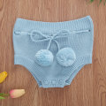 Cute New Autumn Winter Newborn Baby Shorts Pants Infant Kids Kintted Elastic Band Shorts With Balls Toddler Triangle Trouser