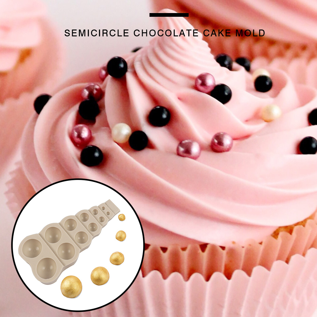 16 Cavity Silicone Cake Mould Half Ball Baking Tray DIY Heat Resistant Chocolate Mold for Bead Fondant Sugar