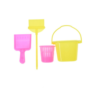 4Pcs/set Doll Furniture Furnishing Cleaning Cleaner Kit For Doll House Accessories