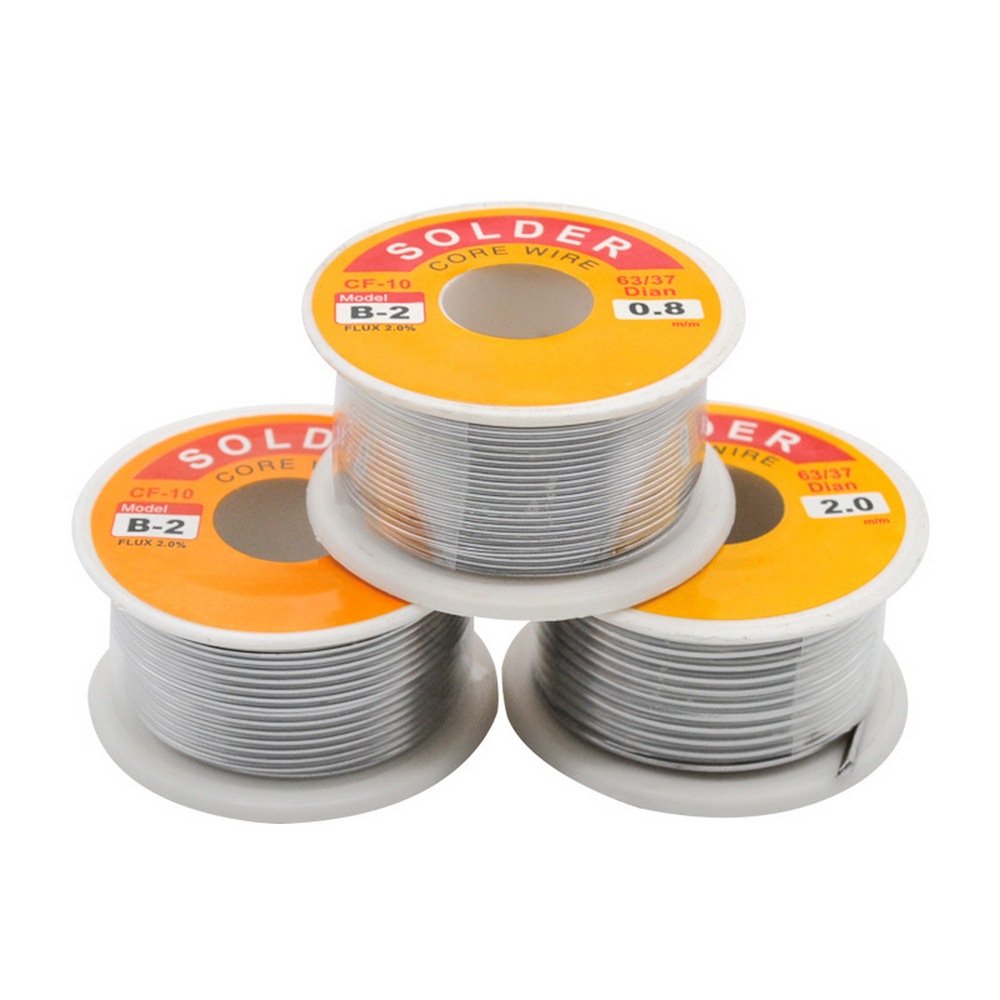 Soldering Wire 100g 0.6 / 0.8 / 1.0 / 1.5 / 2.0MM2.0% 45ft Soldering Iron Tin Wire Coil Low Melting Point Welding Tool