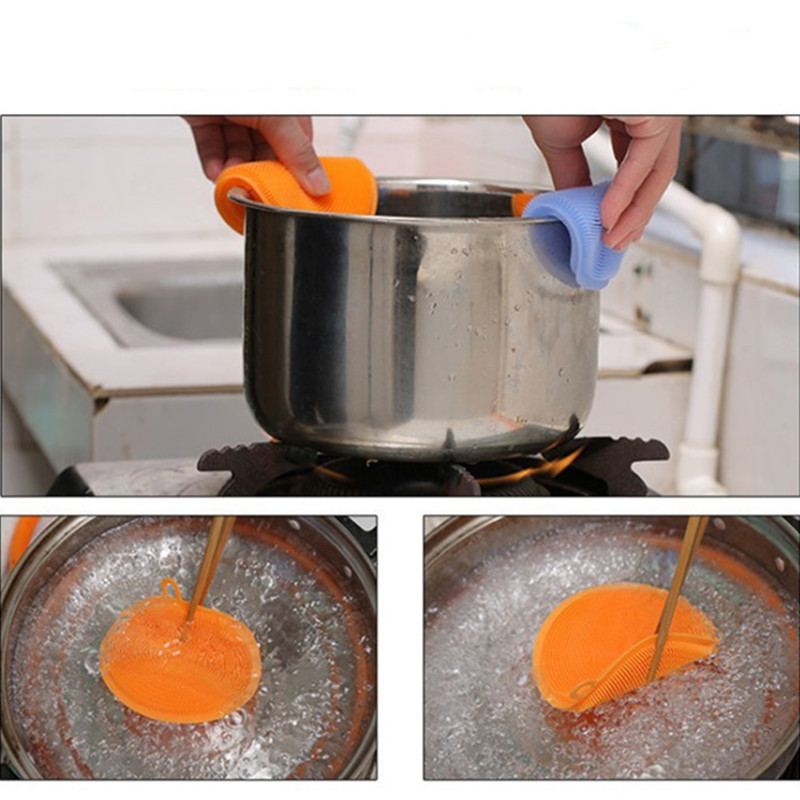 Silicone Sponge for Cooking Washing-up Brush Cleaning Dish Sponges Cooking Silicone Sponge For Washing Dishes 10.5*10.5CM