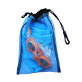 2pcs Mesh Equipment Bag With Drawstring Closure Cord For Swimming Beach Diving Travel Gym