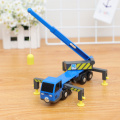 Simulation Large Crane Engineering Vehicle Toy Boy Child Baby Trolley Crane Wooden Inertial Rail Car Track Toy Gift for Children