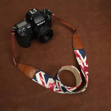 cam-in 7157 7158 Jean Cow Leather Universal Camera Strap Neck Shoulder Carrying Cotton Cloth General Adjustable Belt 39mm Width
