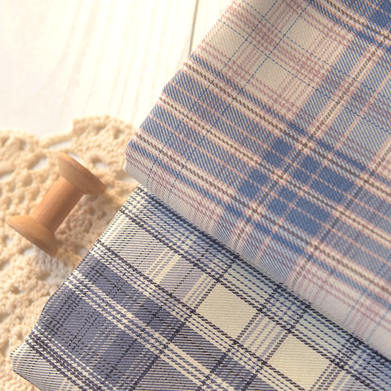 145x50cm A Little Thick Plaid Polyester Ripstop Fabric Making Jacket Pleated Short Skirt Dress Cloth 280g/m