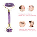 Natural Amethyst Face Roller Scrapin Tool Set Face Neck Massage Stone Jade Roller Slimming Fight Wrinkles Cellulite Beauty Tools