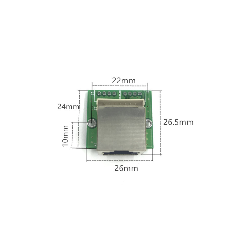 Mini 5V 12V switch module PBC OEM module mini size 3/4/5 Ports Network Switches Pcb Board mini ethernet switch module 10/100Mbps