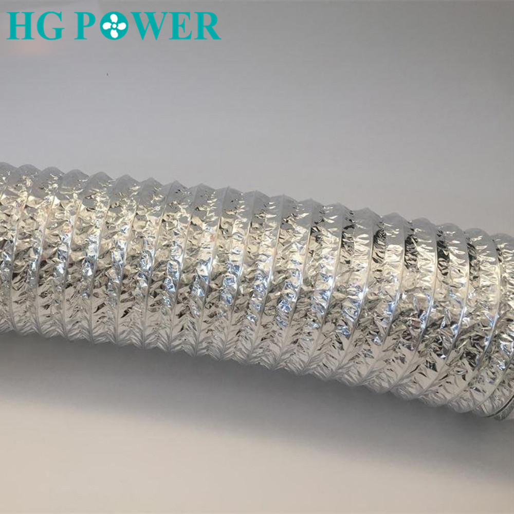 2m 4''6''Flexible Double Aluminum Foil Ducting Hose for Duct Fan Recuperation Exhaust Ventilator Kitchen Hood Ventilation Outlet