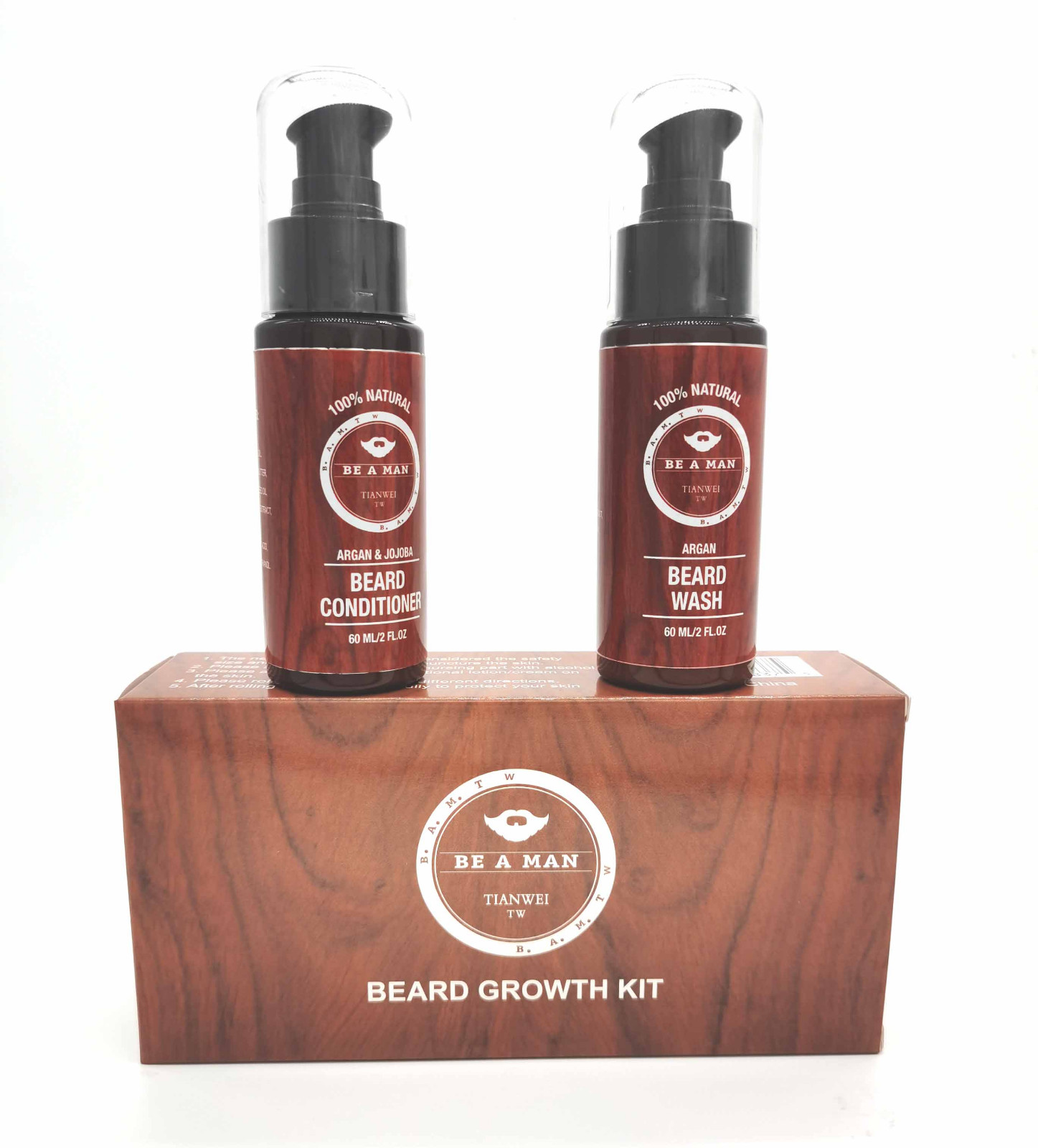 Be A Man Beard Shampoo And Beard Conditioner Set Reduce Beard Bifurcation 60ml Reduce Beard Clean Beards Untie Rough Beards