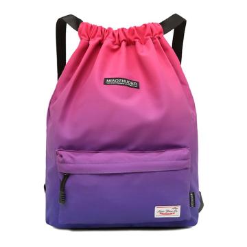 Gym bags for Women 2019 Girls Waterproof Sports Drawstring Backpack Gradient Bags for Travel Fitness Yoga Camping Swimming Train