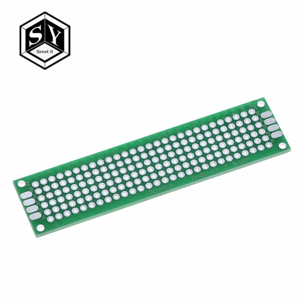 10PCS 2x8 cm double Side prototype pcb 2*8 panel Universal Board green