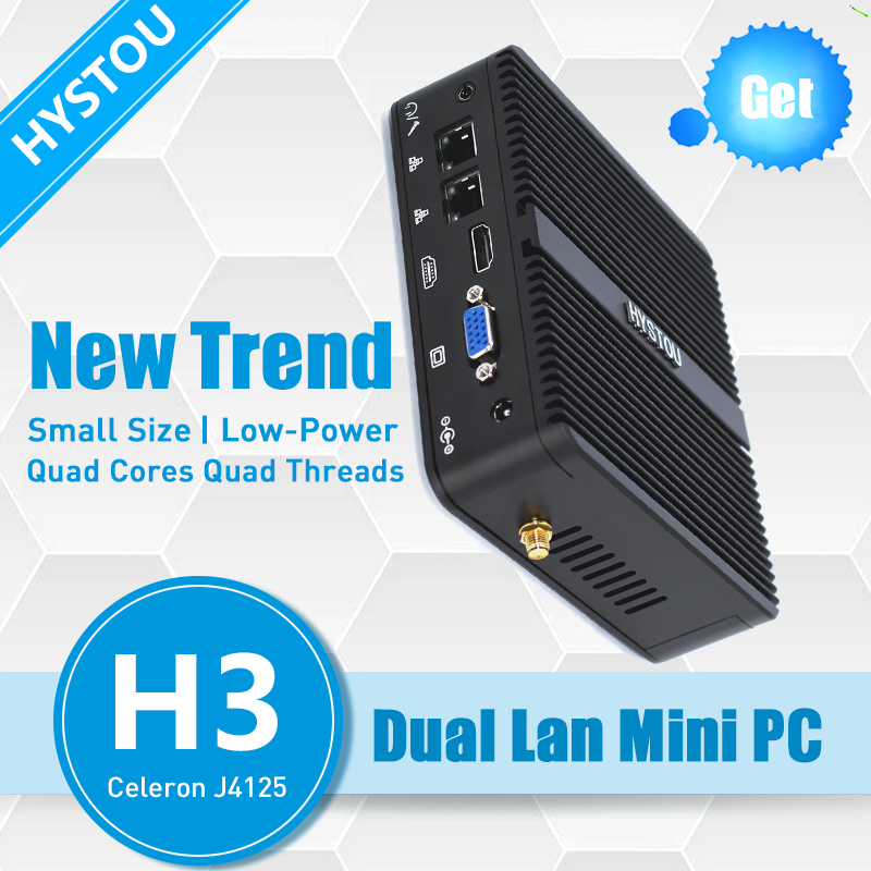 Intel Quad Core Micro Computer mini pc Desktop CPU 2020 mini desktop quad cpre four thread J4105 2.50Ghz 4MB Fanless PC