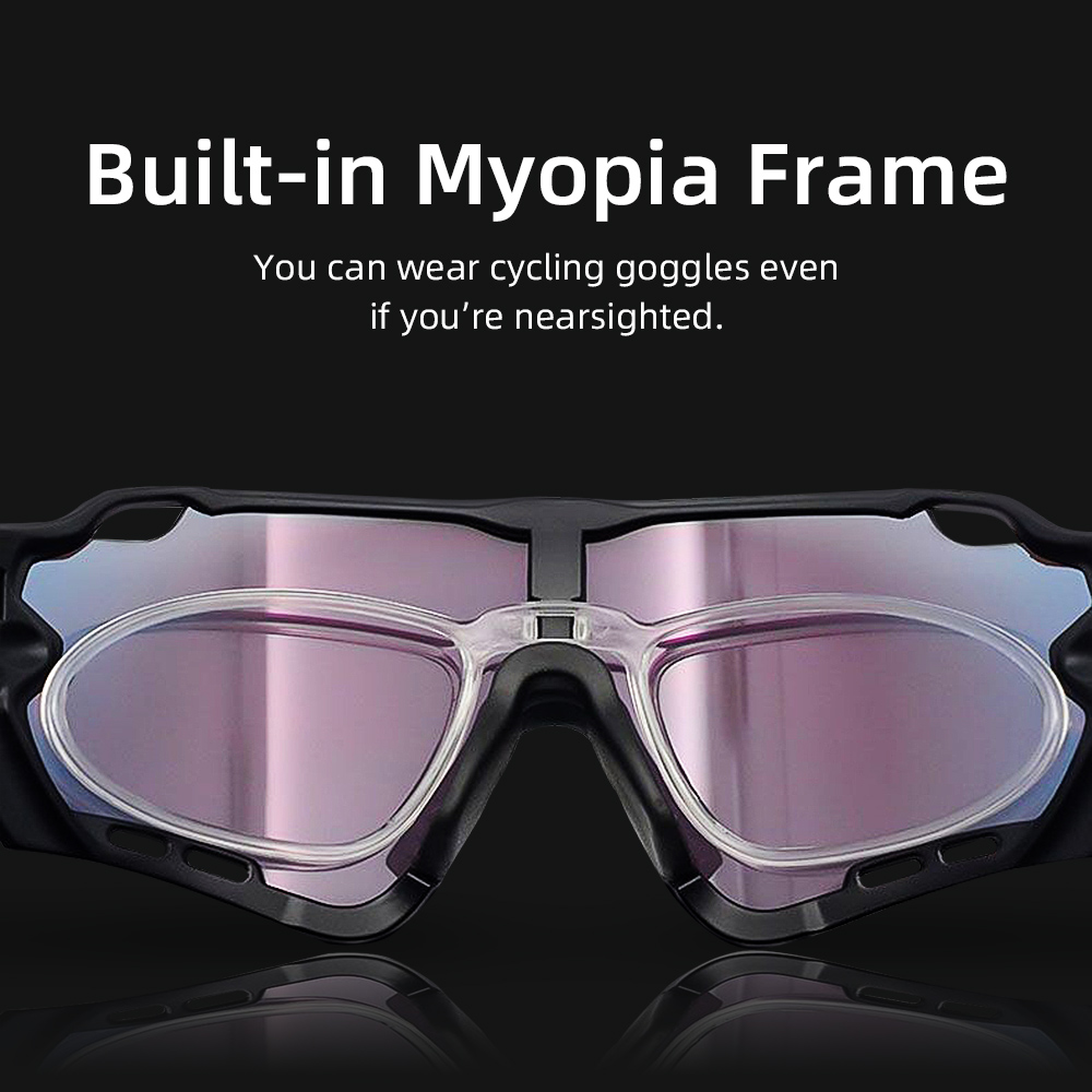 2020 Men Cycling Glasses Bike Cycling Sunglasses Sport Cycling Eyewear UV400 Sports Cycling Goggles Polarized with Myopia frame