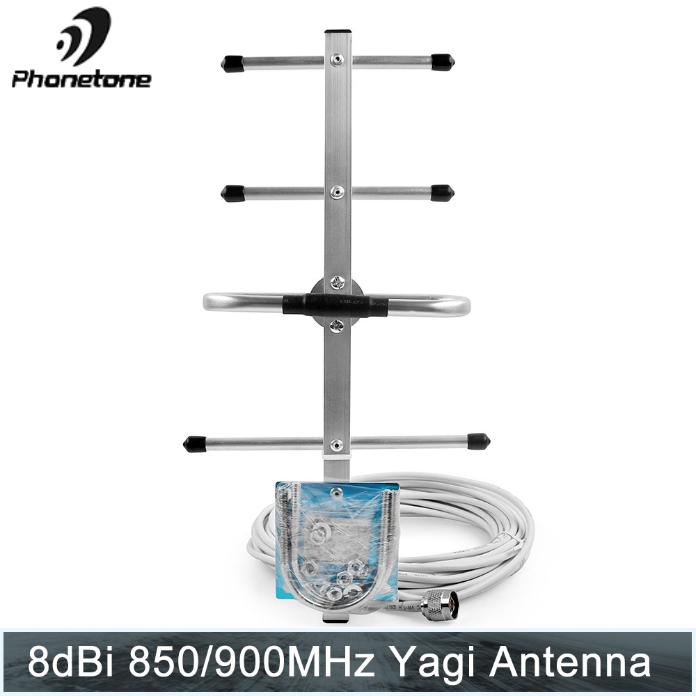 Directional Yagi Antenna Gain 850/900MHz 8dBi Outdoor for Cellular Signal Booster Communication Amplifier With N Male Connector