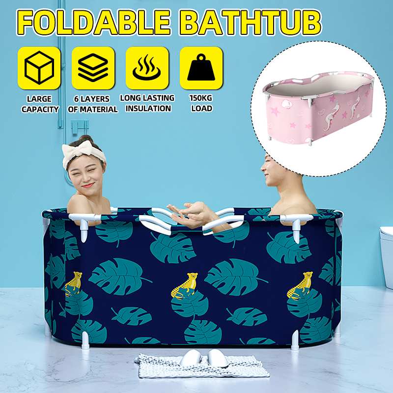 1.2m Bath Sauna Adult Folding Bathtub Bath Barrel Household SPA Bath Large Tub Bath Barrel Adult Bath Tub Full Body Hot Tub