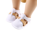 Toddler Baby Girls Shoes Summer Cotton Flats Closed Toe Anti-Skid First Walkers Shoes 0-18M