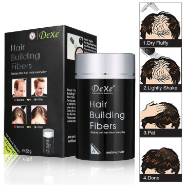 22g Dexe Dark Brown Hair Building Fibers Refill Human Wig Extensions Natural Hair Keratin Fibers Treatment Thin Powder Regrowth