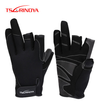 TSURINOYA Fishing Gloves 3/5 Half-Finger Outdoor Sports Anti-slip Hunting Gloves Breathable Protection Fishing Apparel