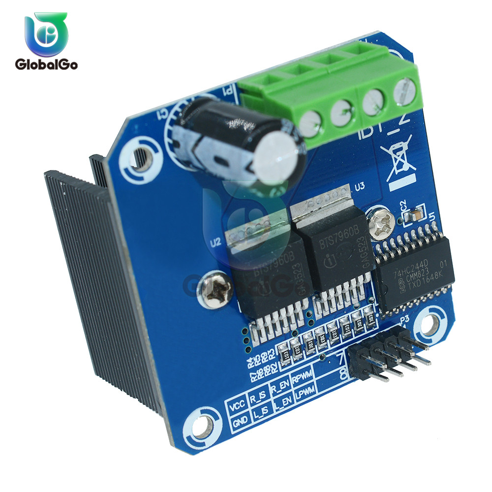 Double BTS7960 B BTS7960B 43A H-Bridge High Power Motor Driver Module Board For Arduino For MCU Smart Car Robot
