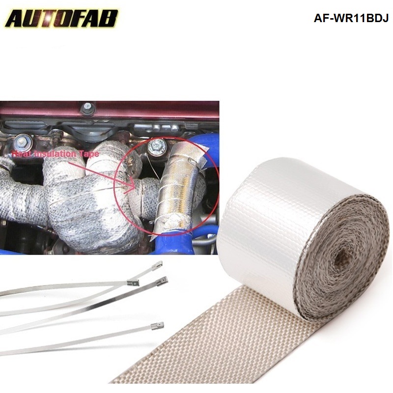 Exhaust Header Turbo Manfold Pipe Aluminum Heat Shield Wrap Tape For Honda S2000 AP1 F20C F22C 00-05 AF-WR11BDJ