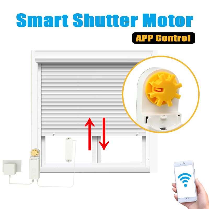 DIY Automatic Smart Motorized Chain Roller Blinds Shade Shutter Drive Motor Powered By Solar Panel Charger Bluetooth APP Control