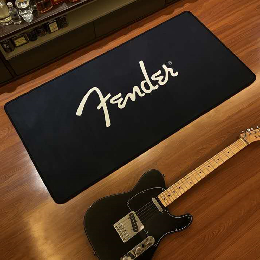 Fender Guitar Modern Printed Flannel Area Rug Printed Room Area Rug Floor Carpet For Living Room Bedroom Home Decorative