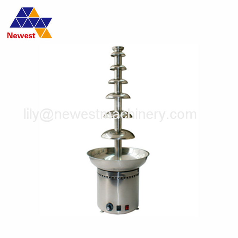 Adjustable temperature 82CM height chocolate waterfall machine 6-tiers commercial chocolate fountain