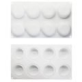 8 Cavity Round Shape Cake Mold For Baking Dessert Ice-Creams Mousse Chocolate Truffle Candy and Gummy Mold