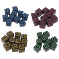 10Pcs D6 Polyhedral Dice Square Edged Numbers 6 Sided Dices Beads Table Board