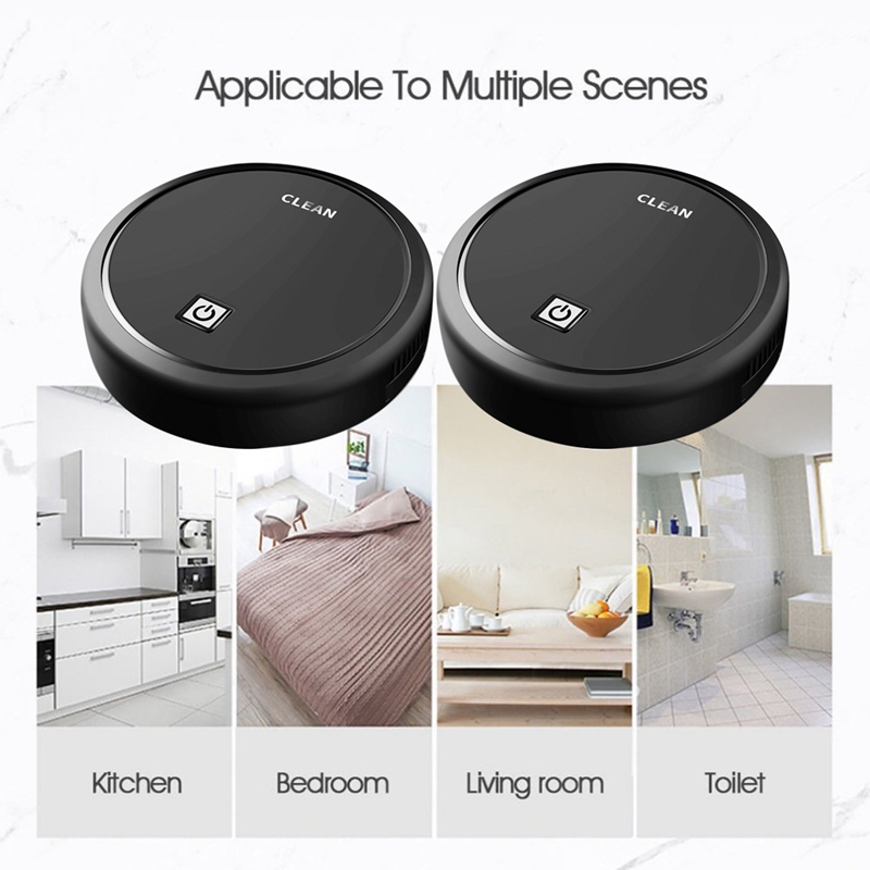 Automatic USB Charging Wireless ing Robot Vacuum Cleaner Cordless Vaccum Robot Carpet Robots Mop Robot Black