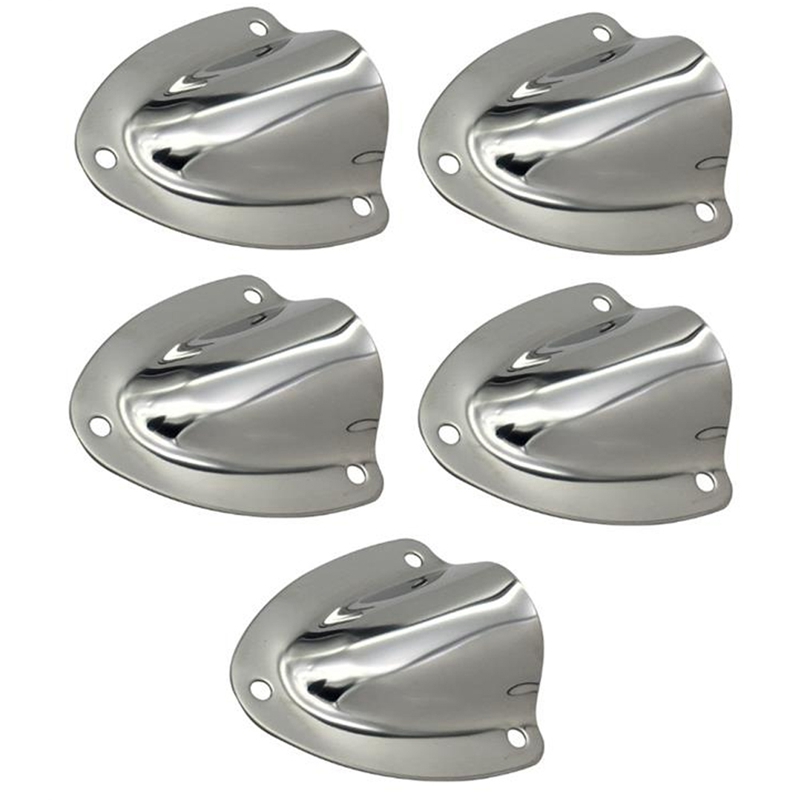5 PCS Marine Grade Stainless Steel Large Vent Clam-Shell for Yacht Boat Sailing Ship Accessory Marine Hardware