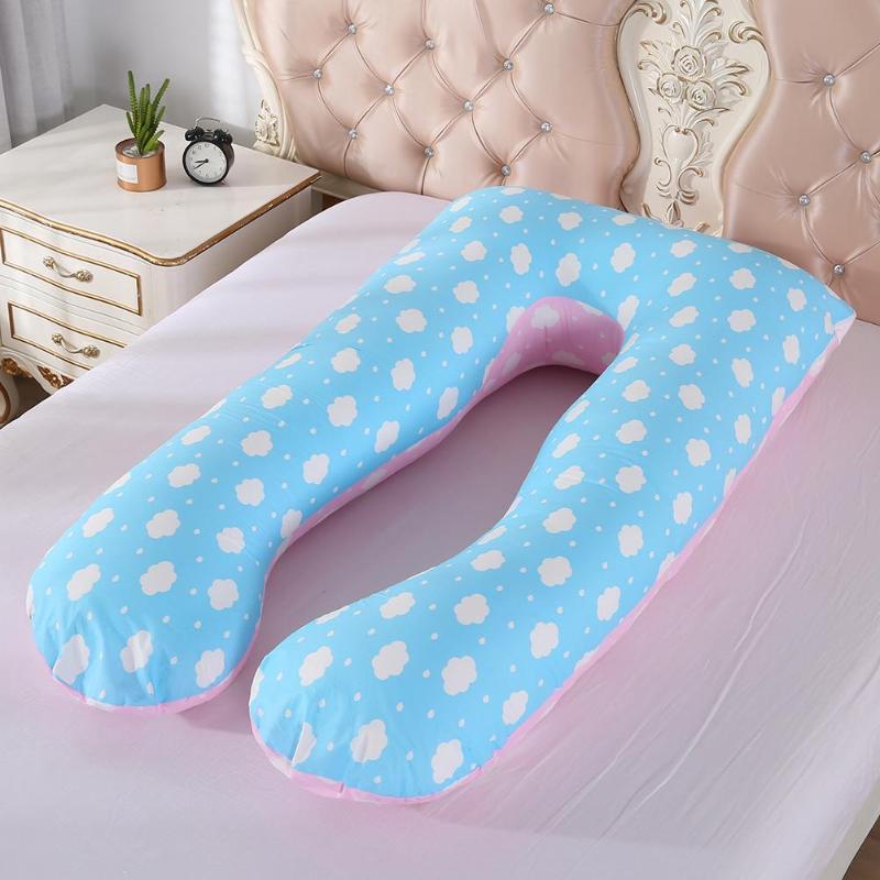 Sleeping Support Pillow For Pregnant Women Body 100% Cotton Printed U Shape Maternity Pillows Pregnancy Side Body Pillow