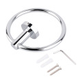 Stainless Steel Round Style Wall-Mounted Towel Ring Holder Hanger Bathroom