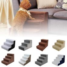 Sponge Pet Stair 2/3/4 Steps Dog Cat House Ramp Ladder Climbing Steps Deer Velvet Holster Dog Stairs Pet Cushion Pet Supplies