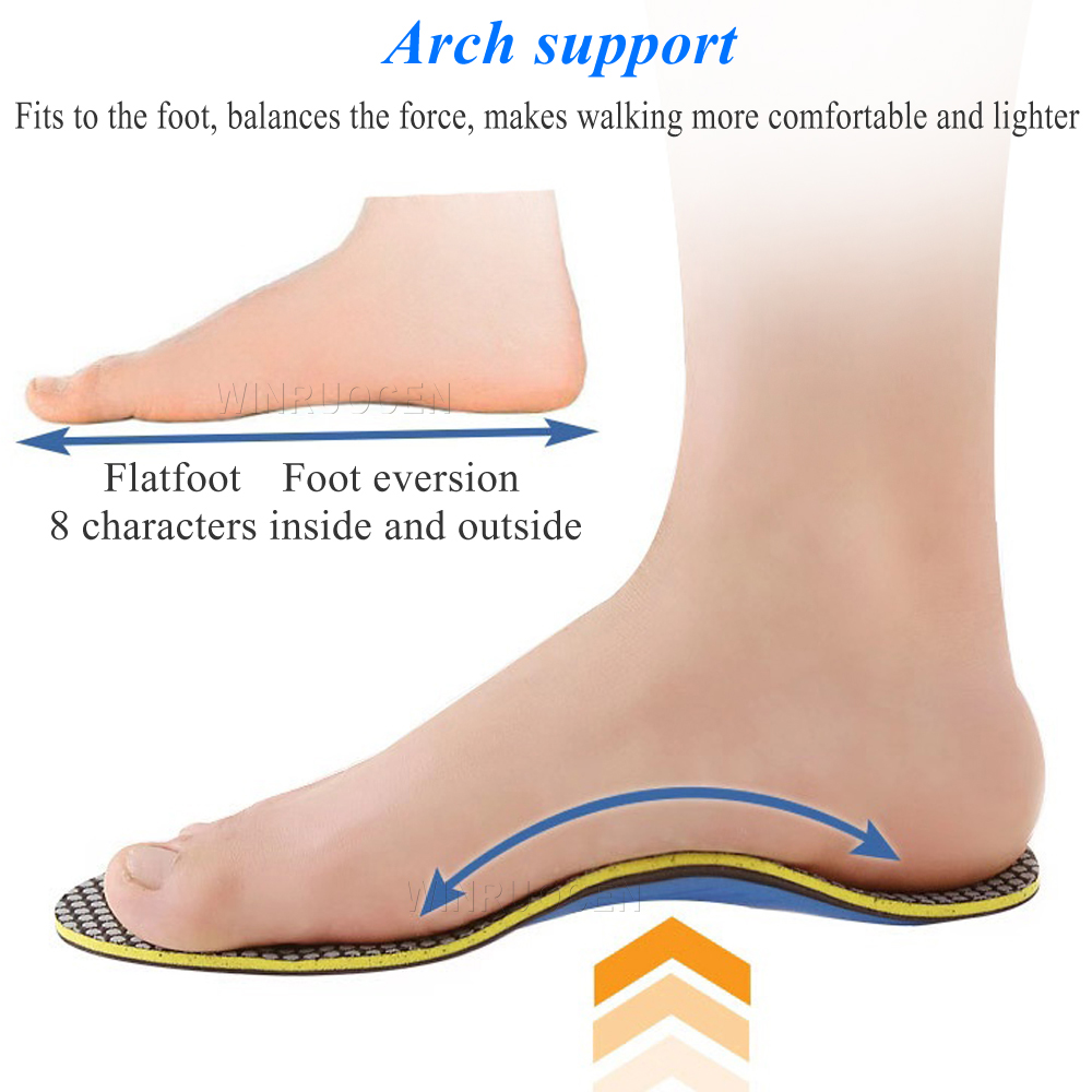 High quality orthotics Insole Flat Foot Health Sole Pad for Shoes insert plantar fasciitis men and women Damping Cushion Insole