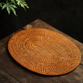 Round Rattan Coasters Insulation Placemats Cup Mats Table Padding Heat Resistant Woven Table Mat Kitchen Decoration Accessories